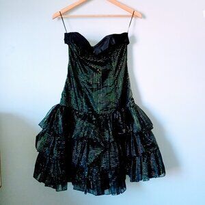Vintage 1990s VIVI D'ZINZ Jack Harding Mini Black Prom / Formal Dress